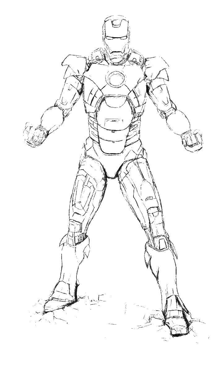 Coloring Tony iron man. Category iron man. Tags:  Tony stark, iron man.