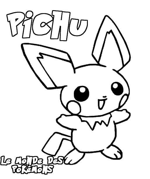 Coloring Pichu. Category Pokemon. Tags:  the pokemon , Pichu.