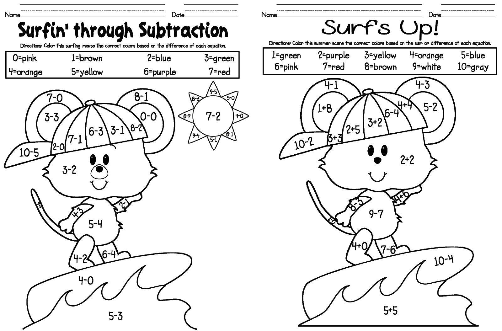 Coloring Mouse surfer. Category mathematical coloring pages. Tags:  mouse, surfer.