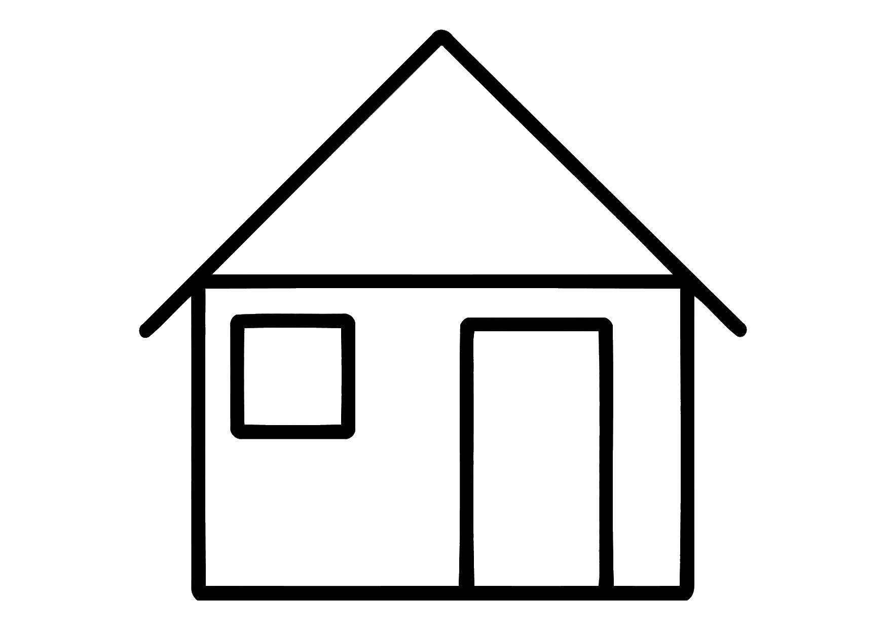 Название: Раскраска Домик. Категория: Раскраски дом. Теги: дом, простой дом.