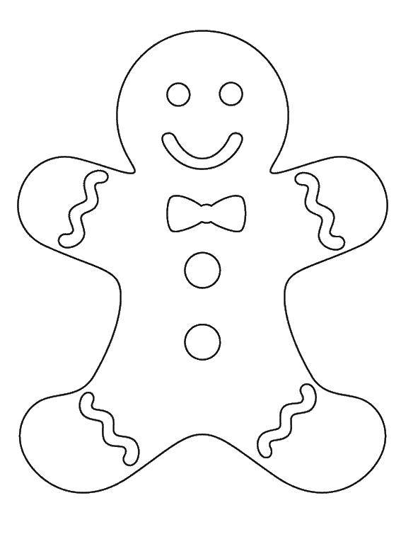 Coloring The gingerbread man. Category sweets. Tags:  sweets, gingerbread man.