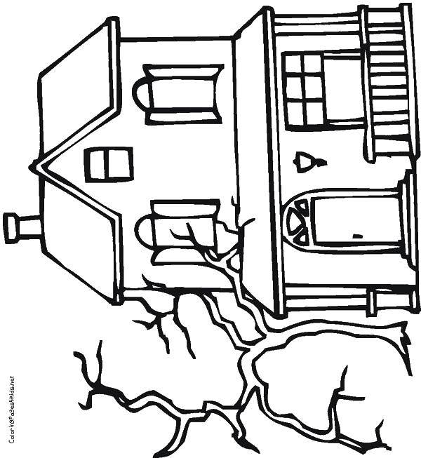 Coloring The house and tree. Category Coloring house. Tags:  house, tree, house.