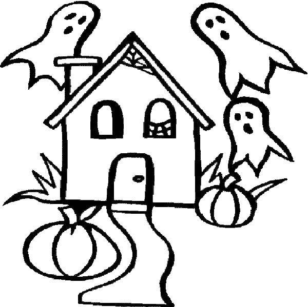 Coloring Haunted house. Category Coloring house. Tags:  house, ghosts.