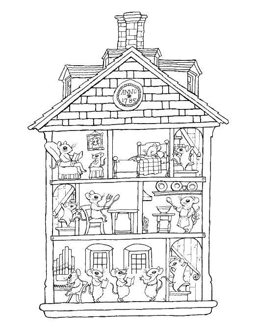 House Mouse Coloring Pages : House Mouse Coloring Page Free Printable