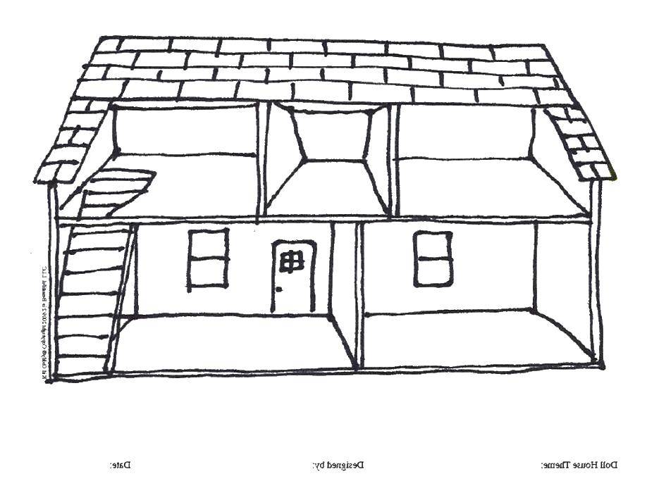 Название: Раскраска Пустой дом. Категория: Раскраски дом. Теги: дом, пустой дом.