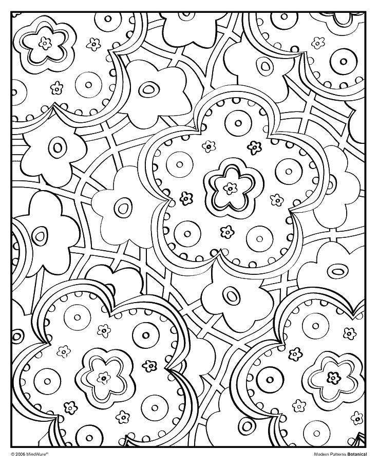 Coloring Colors and patterns. Category for stained glass. Tags:  flowers, patterns, circles.