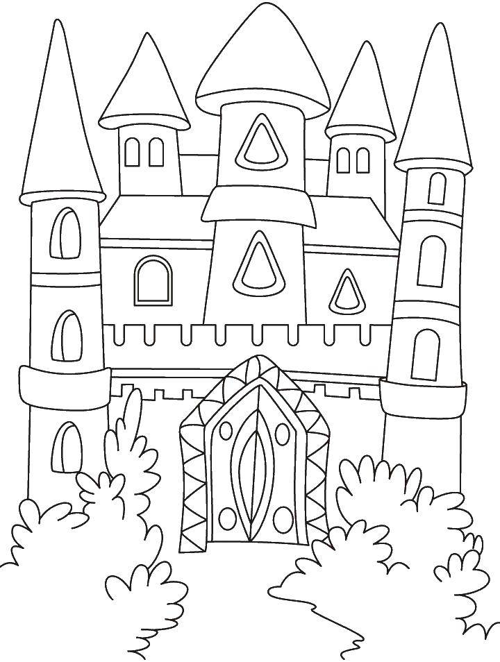 Название: Раскраска Замок и башни. Категория: Замки. Теги: башни, замки.