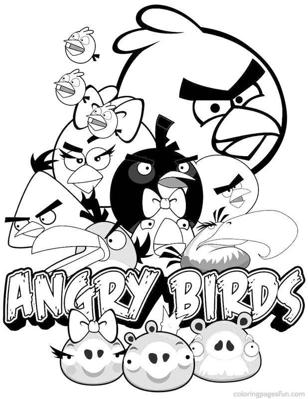 Название: Раскраска Angry birds. Категория: angry birds. Теги: angry, birds.