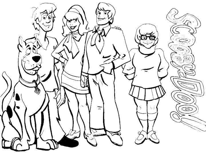 Coloring Team Scooby-Doo. Category cartoons. Tags:  cartoons Scooby-Doo.