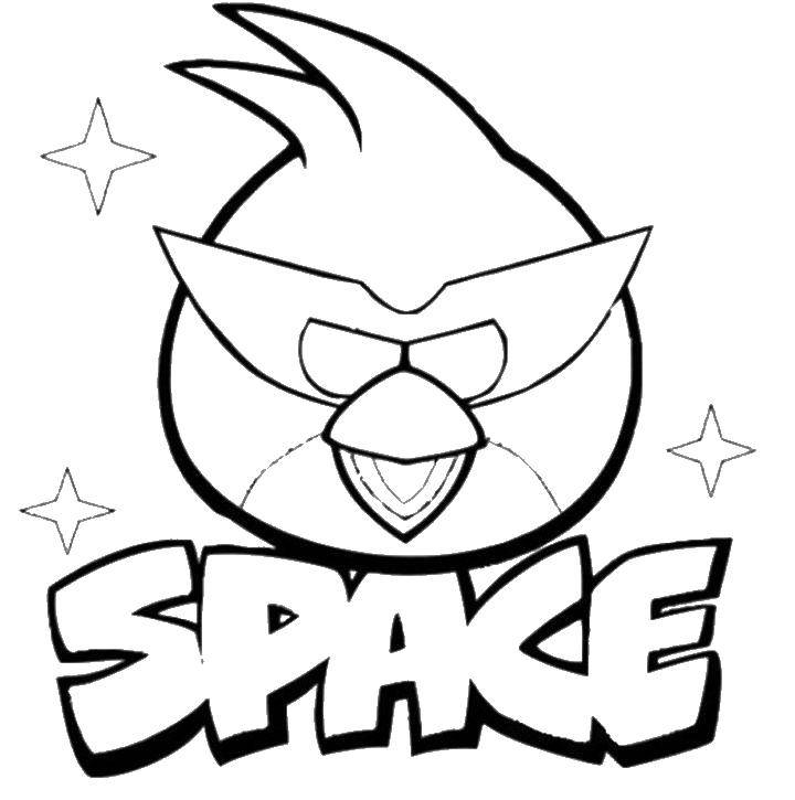 Coloring Space bird angry birds. Category angry birds. Tags:  bird, angry birds.