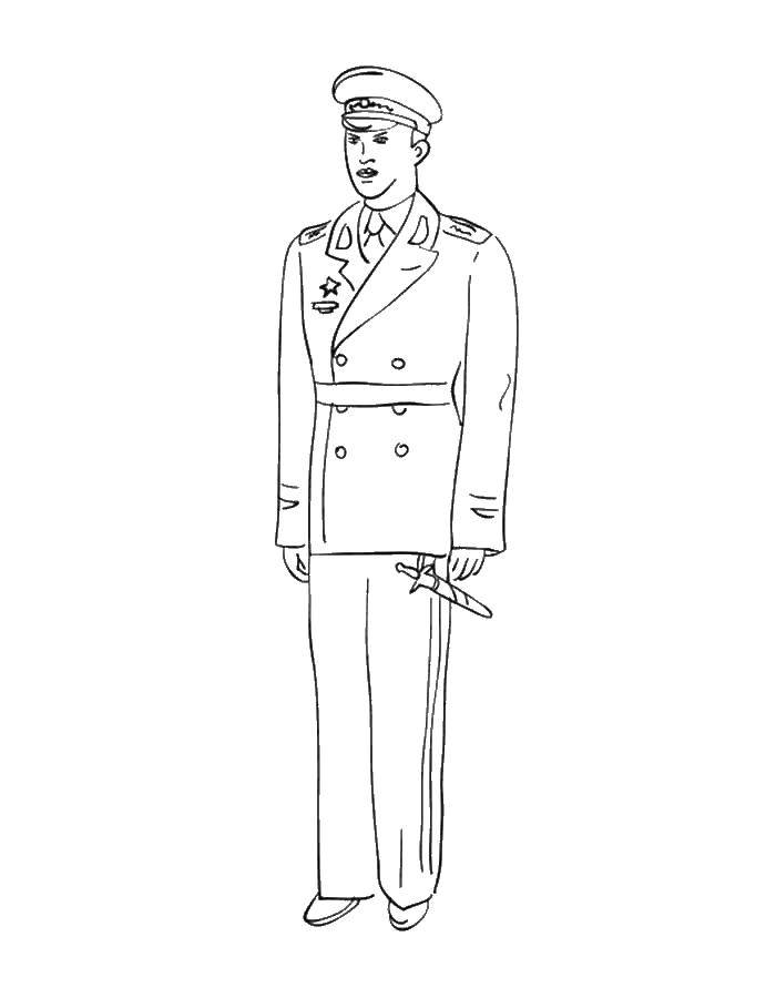 Coloring Soldiers. Category military coloring pages. Tags:  soldiers, weapons, war.