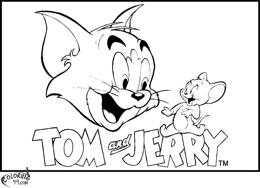 Coloring Tom and Jerry. Category cartoons. Tags:  cartoons, Tom and Jerry.