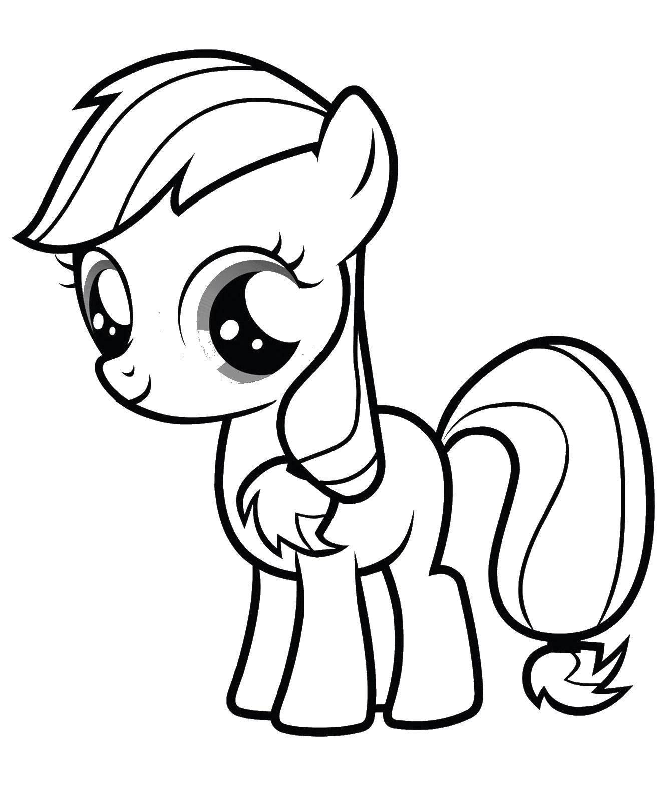 Coloring Little Apple. Category my little pony. Tags:  Apple Jack, pony.