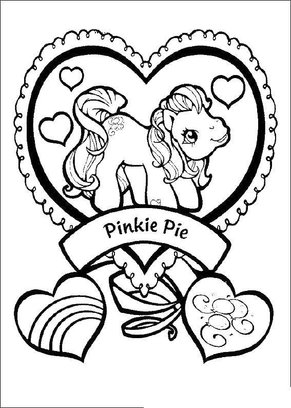 Coloring Pinkie pie horse. Category my little pony. Tags:  Pinkie pie, pony.