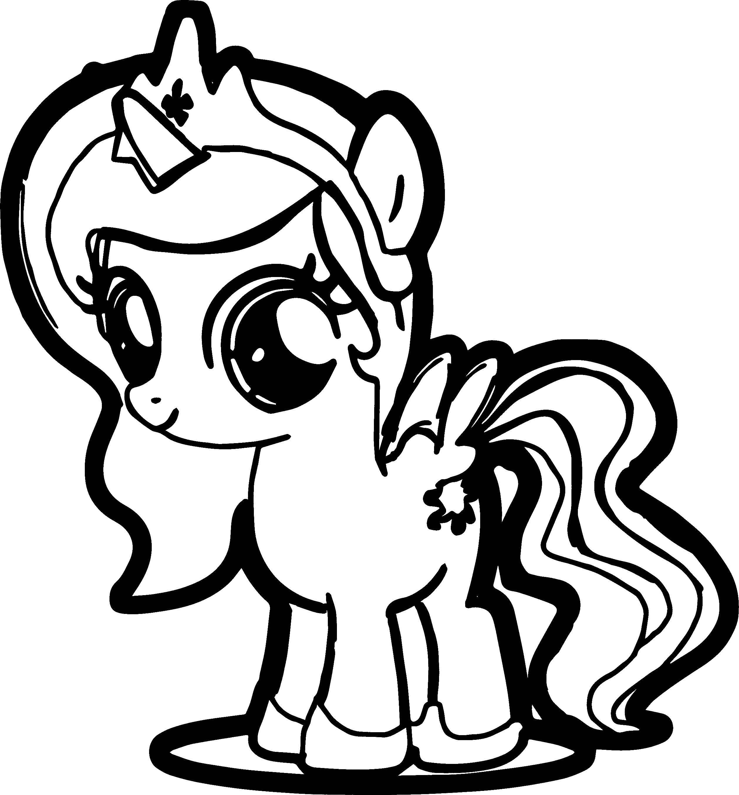 Раскраска мой маленький пони Скачать ,принцессы, мини, пони,.  Распечатать 