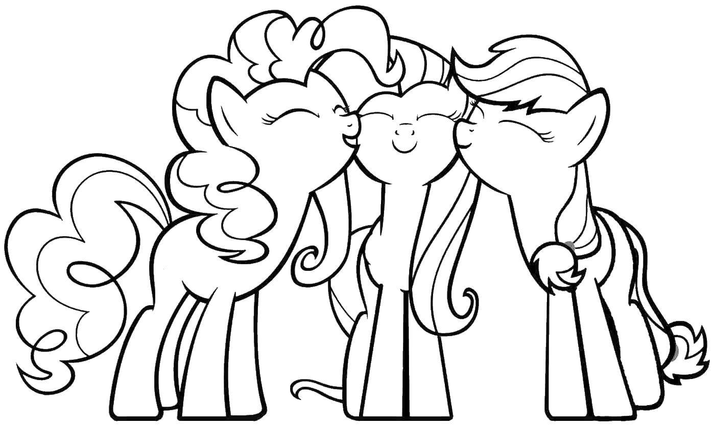 Coloring Friends pony. Category my little pony. Tags:  pony, mane, tail.