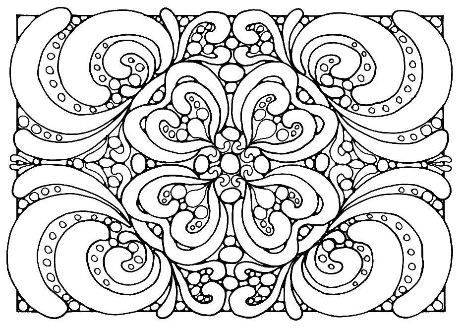 Coloring Ornament flowers. Category patterns, ornament stencils flowers. Tags:  flowers, ornament, stencil.