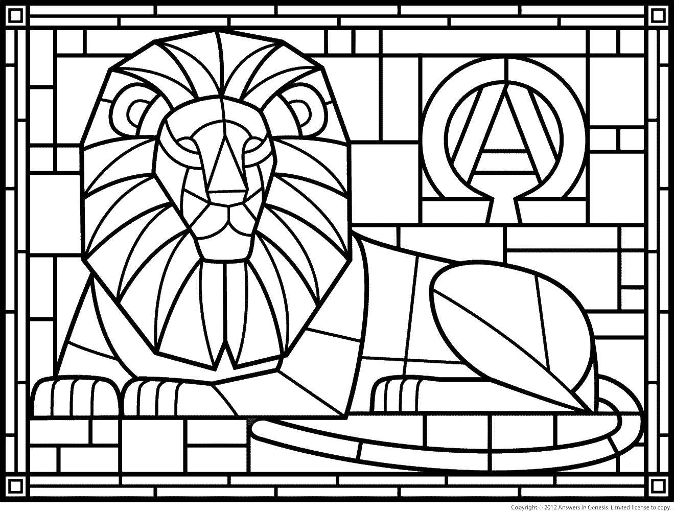 Coloring Patterns lion. Category patterns. Tags:  lion, patterns.