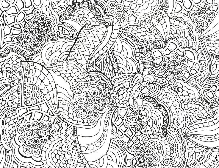 Coloring Intricate pattern with small details.. Category coloring pages for teenagers. Tags:  Bathroom with shower.