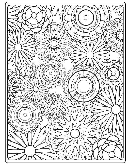 Coloring Flowers patterns different. Category Patterns with flowers. Tags:  flowers.
