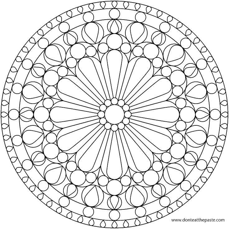 Coloring The patterns in the circle. Category Patterns with flowers. Tags:  circle, patterns.