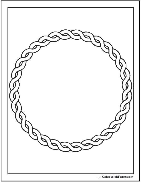 Название: Раскраска Круглая цепь. Категория: узоры. Теги: узор, сплетение, цепь.