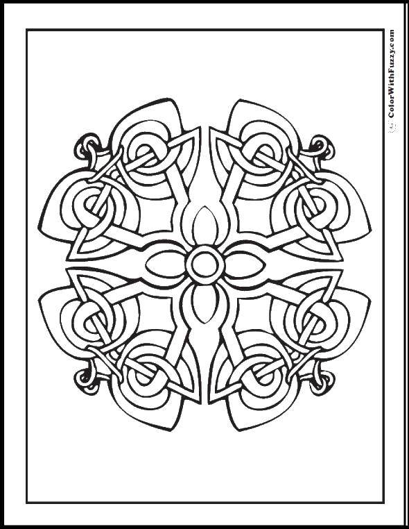 Coloring Plexus in flower. Category Patterns with flowers. Tags:  Patterns, flower.