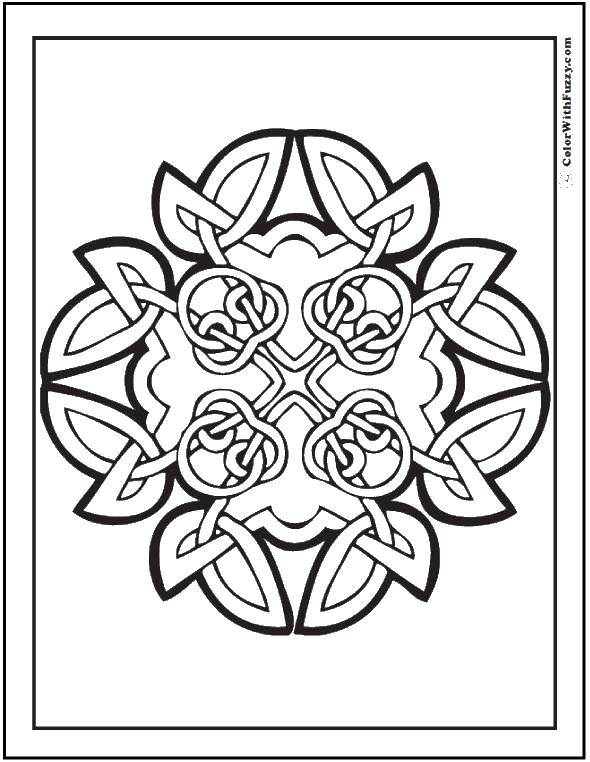 Coloring Pattern. Category Patterns with flowers. Tags:  the patterns with colors, patterns.