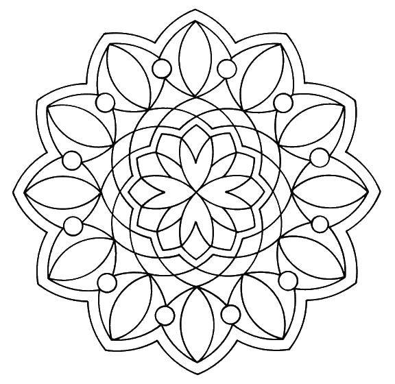 Coloring Simple flower pattern. Category Patterns. Tags:  Patterns, flower.