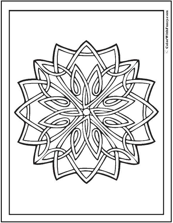 Coloring Flower. Category Patterns with flowers. Tags:  pattern, flower, plexus.