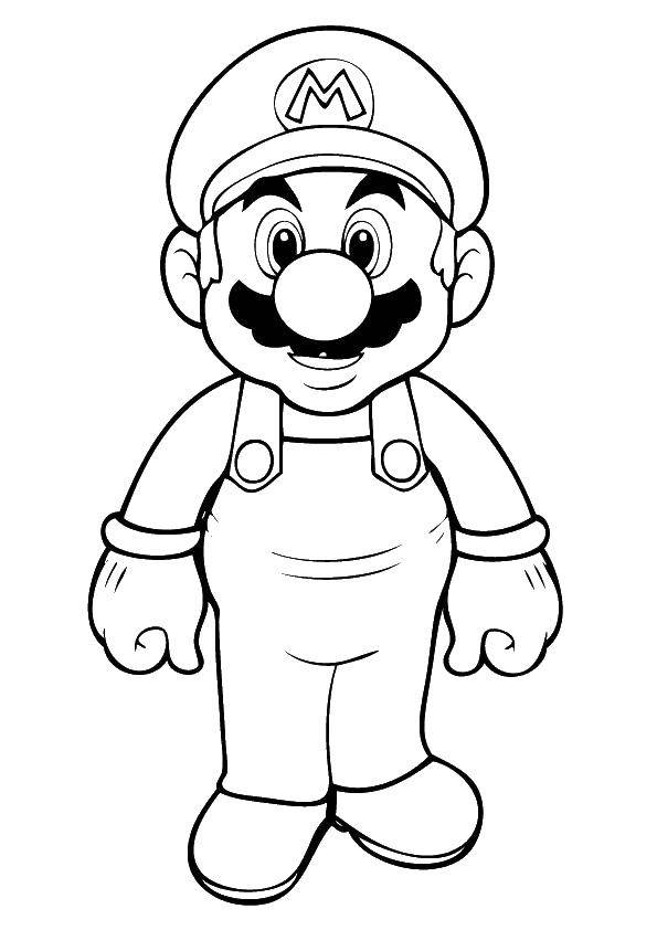 Coloring Mustachioed Mario. Category The character from the game. Tags:  Games, Mario.