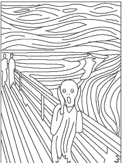 Опис: розмальовки  Людина на мосту. Категорія: прості розмальовки. Теги:  людина, міст.
