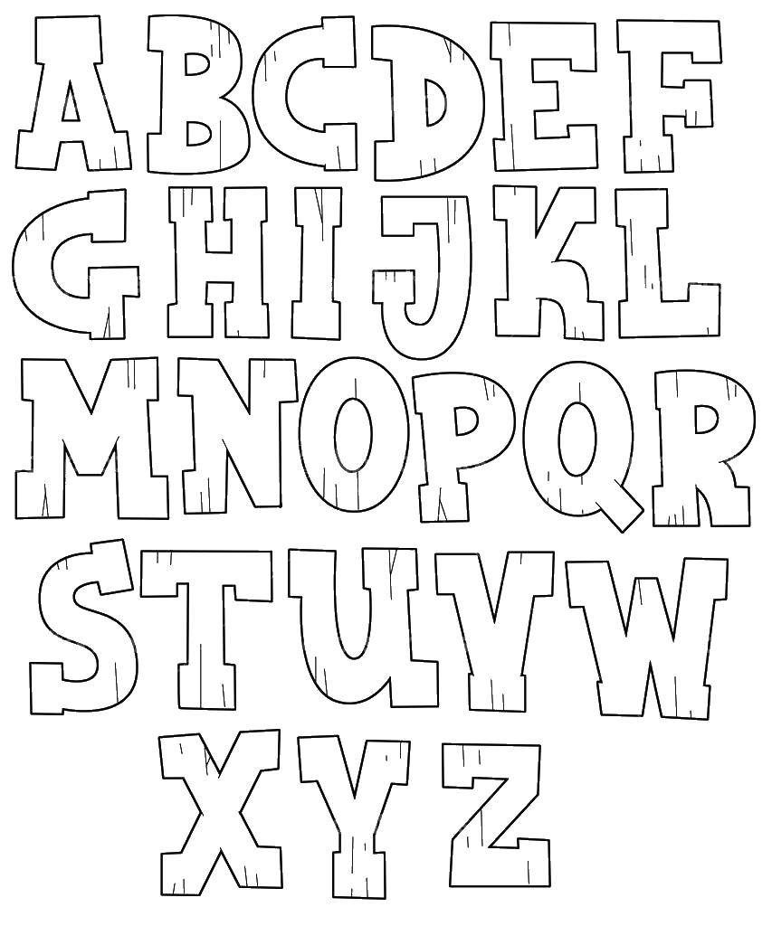 Английские буквы: раскраски для познания английского алфавита