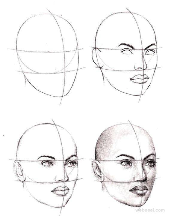 Coloring How to draw a face. Category how to draw step by step. Tags:  how to draw, face, girl.