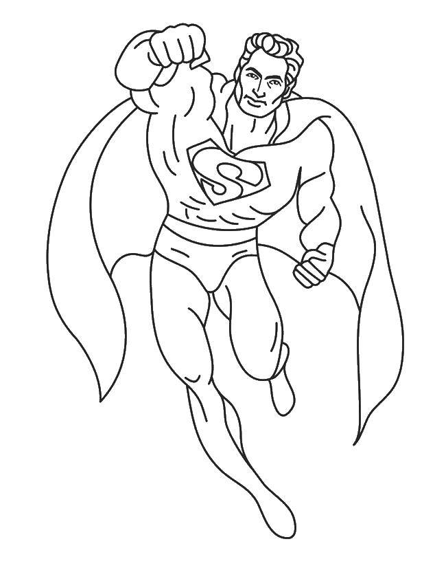 Coloring Superman.. Category superheroes. Tags:  superheroes, Superman.