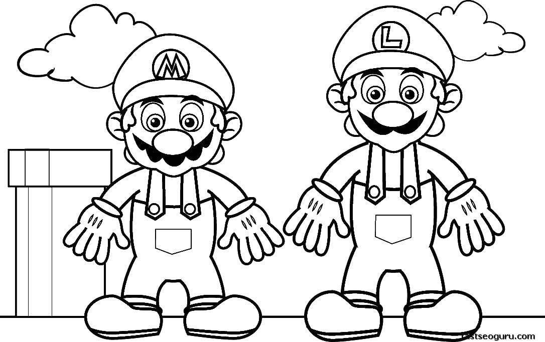 Coloring Mario brothers.. Category coloring. Tags:  Games, Mario.