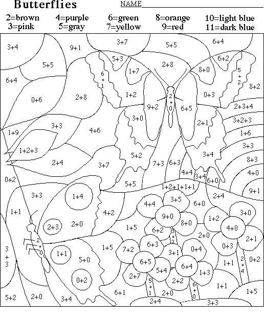 Coloring Butterfly. Category mathematical coloring pages. Tags:  mathematics, mystery.