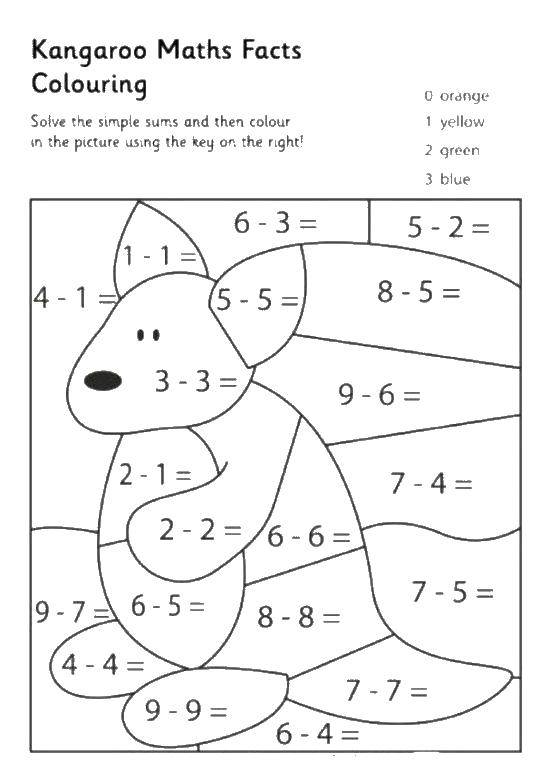 Coloring Kangaroo. Category mathematical coloring pages. Tags:  mathematics, mystery.