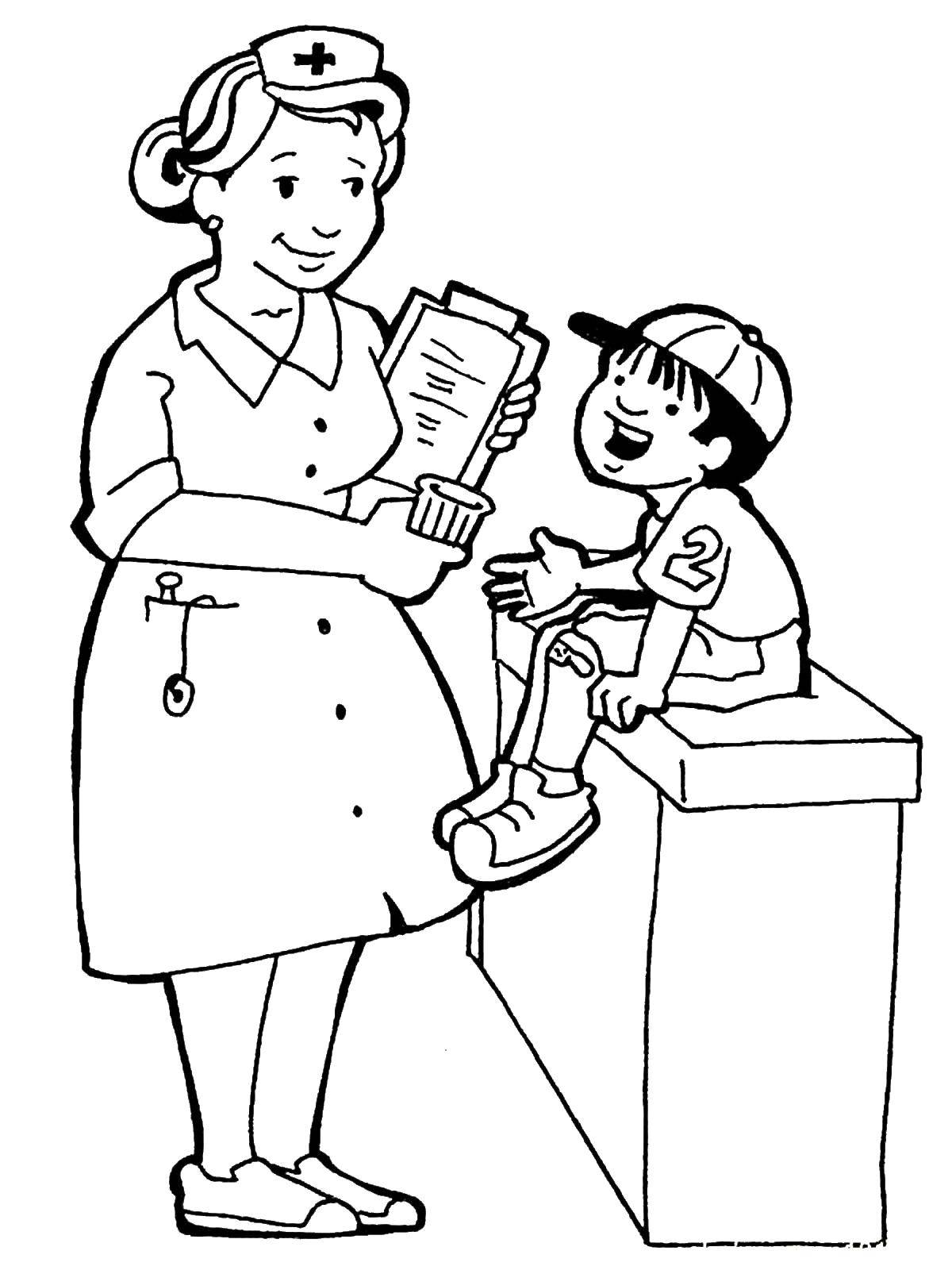 Coloring Nurse. Category a profession. Tags:  A profession.
