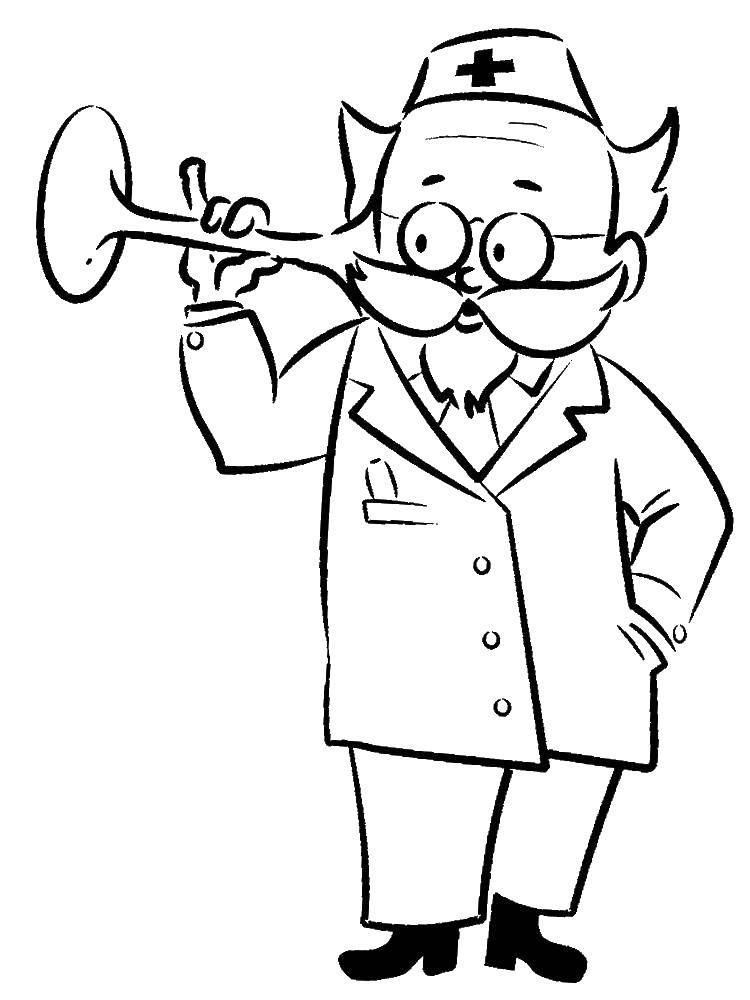 Coloring The doctor. Category a profession. Tags:  profession, doctor.