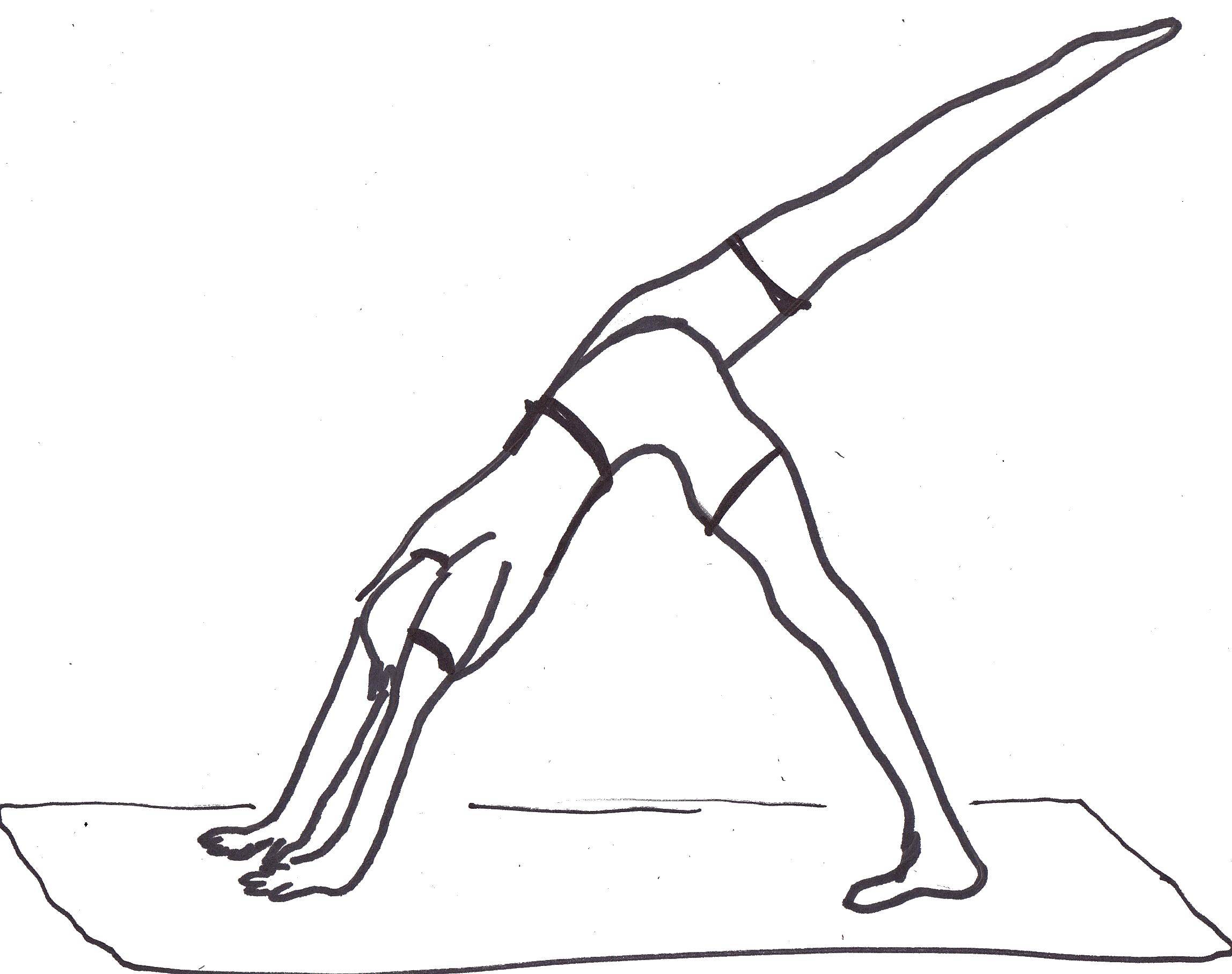 Coloring Girl doing exercises. Category yoga. Tags:  yoga girl.