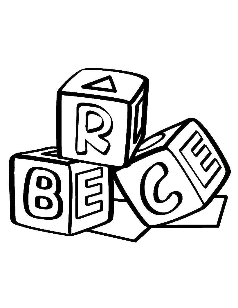 Coloring Cubes with letters. Category toy. Tags:  the cubes, toy.
