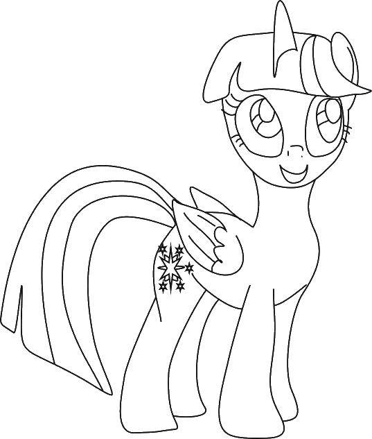 Coloring Twilight sparkle. Category my little pony. Tags:  Twilight Sparkle, my little pony.