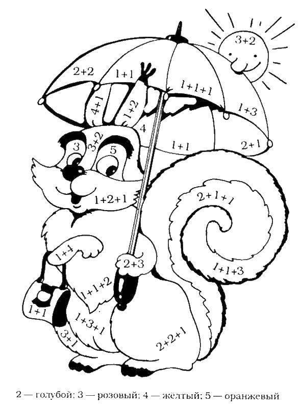 Coloring Protein under the umbrella. Category mathematical coloring pages. Tags:  mathematics, mystery.