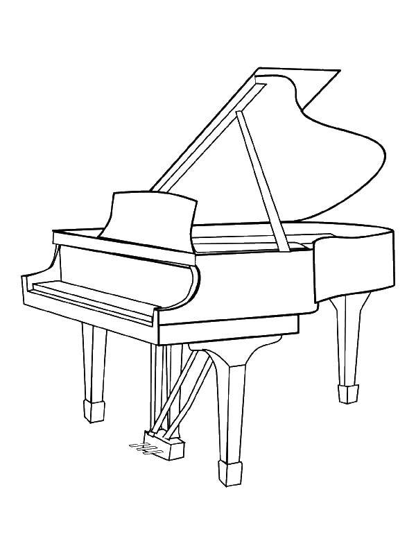 Coloring Musical instrument piano. Category Musical instrument. Tags:  Musical instrument, piano.
