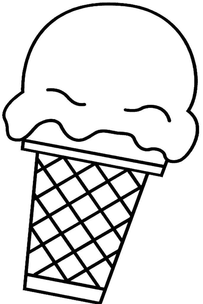 Название: Раскраска Пломбир. Категория: мороженое. Теги: мороженое, пломбир.
