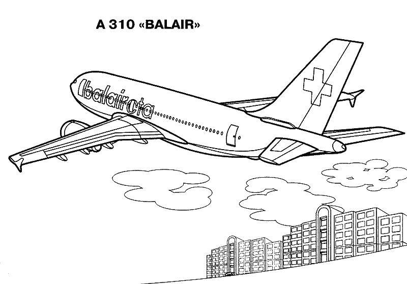 Название: Раскраска Балаир. Категория: Самолеты. Теги: Самолёт.