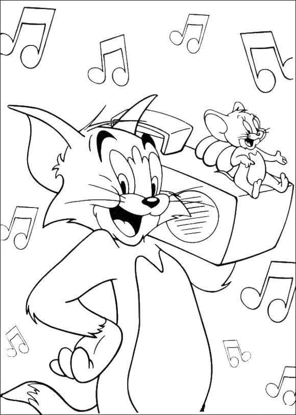 Coloring Tom and Jerry lubet music. Category Music. Tags:  Music, instrument, musician, note.