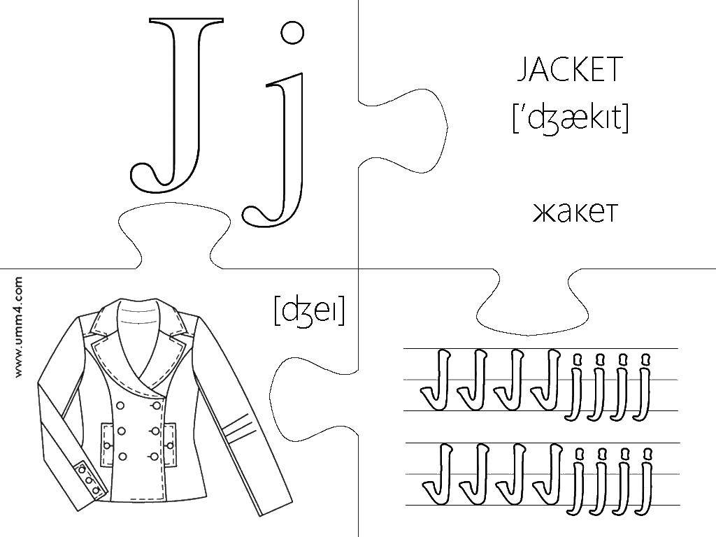 Coloring Jacket. Category letters. Tags:  The alphabet, letters, words.