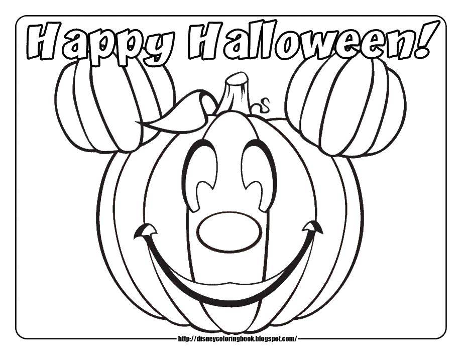 Coloring Hello to Halloween. Category Coloring pages for the holidays. Tags:  Halloween, pumpkin.
